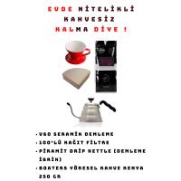3. NESİL KAHVE DEMLEME SETİ - V60+FİLTRE+KETTLE+KAHVE