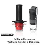 Horecamark Cafflano Avantajlı SET 5 Cafflano Krinder El Değirmeni Cafflano Kompresso Kahve Demleme Ekipmanı