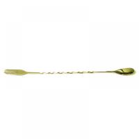 Bar Kaşık Çatallı-Burgulu (BRD-682-ALTIN) 33 cm, Altın