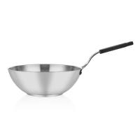 Çelik Wok Tava, Paslanmaz Sap 32 Cm
