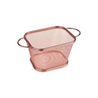 Tostin Metal Metal Sunum Sepeti Bronz Renk Kare Büyük Taşev T0814