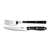 Steak / Biftek Bıçağı & Çatal Seti 12 cm SİYAH - 41085