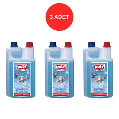 Puly Milk 1000 ml Espresso Makinesi Sıvı Temizleyicisi 3'lü 