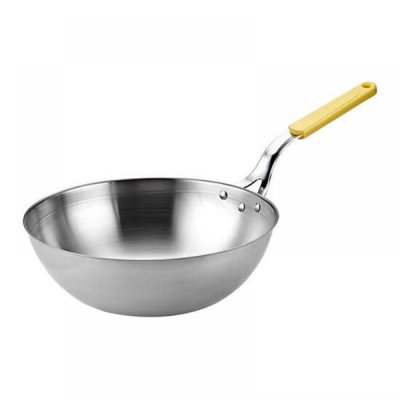 Çelik Wok Tava 28x9,5 Cm Silikon Saplı