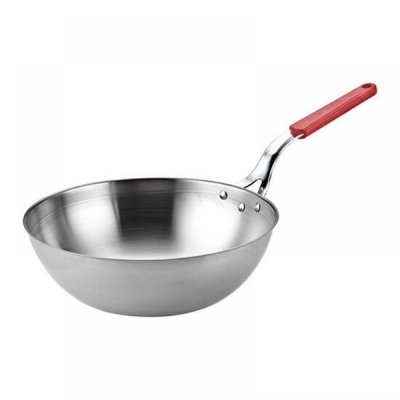 Çelik Wok Tava 32x11 Cm Silikon Saplı