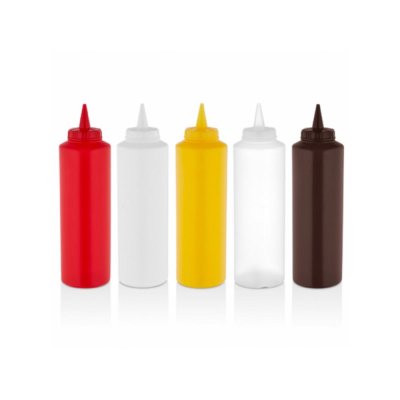 GastroPlast Fişek Sosluk 750 ml ( Sarı, Kırmızı, Beyaz, Şeffaf, Kahverengi )