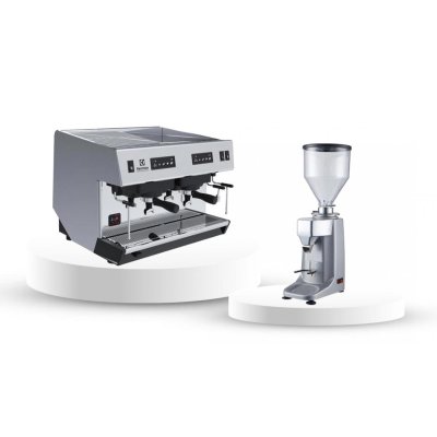 HORECAMARK CAFE SET ECO ELX Kafe Ekipman Seti Electrolux 2 Gruplu Espresso Makinesi Tam Otomatik Vosco Otomatik Espresso Kahve Değirmeni