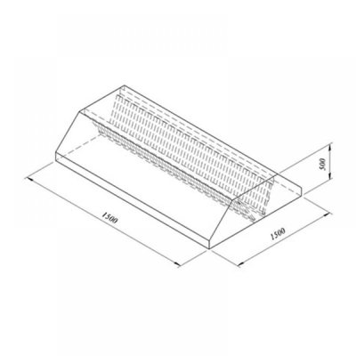 Horecamark Davlumbaz, Orta Tip, Filtreli, 150x150 cm