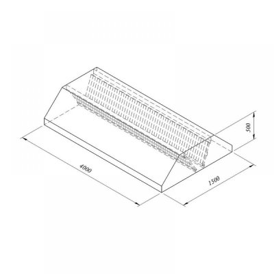 Horecamark Davlumbaz, Orta Tip, Filtreli, 400x120 cm