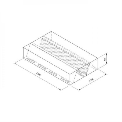 Horecamark Davlumbaz, Orta Tip, Filtreli, Kutu Tip, Çift Cidar, 250x250 cm