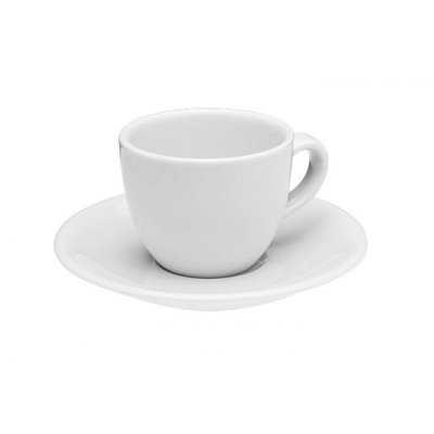  ( 6'lı ) Porland Soley Beyaz Tabaklı Kahve Fincanı 80cc 212109