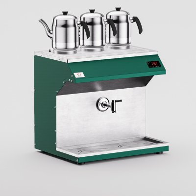Anka Pro Chef Çay Makinesi, 3 Demlikli, 25 Litre, Yeşil