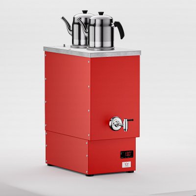 Anka Pro Cook Çay Makinesi, 2 Demlikli, 12 Litre, Kırmızı
