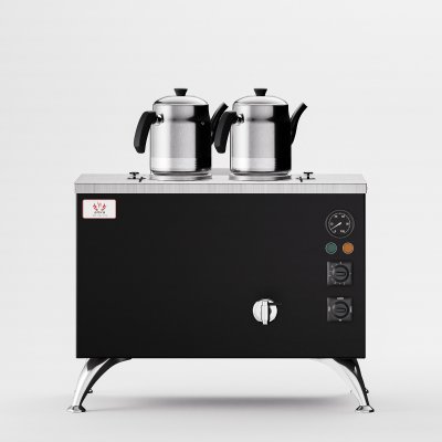 Anka Pro Full Otomatik 2 Demlikli Çay Kazanı, 20 L, Elektrikli, Siyah