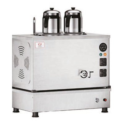 Anka Pro Kompakt Full Otomatik 2 Demlikli Çay Kazanı, 20 L, Elektrikli+Gazlı, Inox