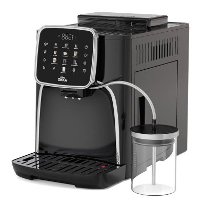 Arzum Okka Espresso Pro M Tam Otomatik Espresso Kahve Makinesi, Siyah Krom