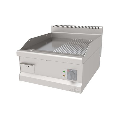 Atalay AEI-673-ND CR 730 Seri Set Üstü Nervürlü+Düz Izgara, 60x73x30 cm, Krom, Elektrikli
