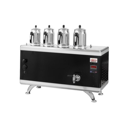 Ateşe TCSGE04 Titanium Compact Akıllı Dijital Çay Kazanı, Gazlı Elektrikli, 4 Demlikli, Statik