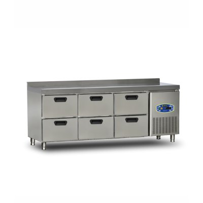 Dampak Tezgahaltı Buzdolabı 6 Çekmeceli 200x60x85 cm 135 Lt.