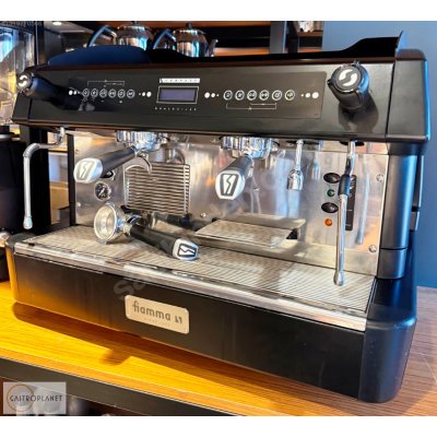 Fiamma Compass 2 Double Boiler Tall Cup Espresso Kahve Makinesi, 2 Gruplu, Siyah