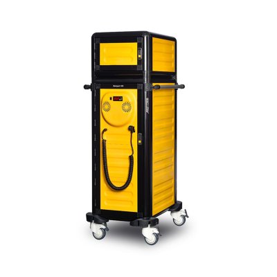 Gastrolley 100/25 Tekli Hastane Sıcak Servis Arabası, Isıtmalı+Nötr, 57x79x158 cm