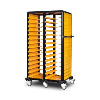 Gastrolley 150 İkili Servis Tepsi Arabası, 2 Yanı Kapalı, 101x71x174 cm