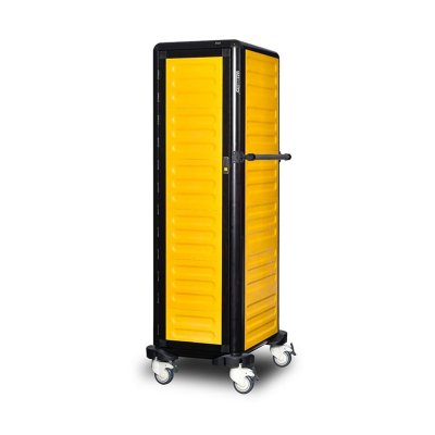 Gastrolley 150 Tekli Gn Küvet Taşıma Arabası, 2 Yanı ve Arkası Kapalı, Kapılı, 53x78x174 cm