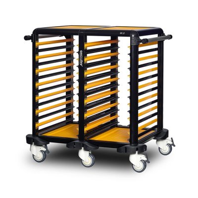 Gastrolley 75 İkili Gastronorm Küvet Taşıma Arabası, Etrafı Açık, 93x71x99 cm