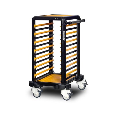 Gastrolley 75 Tekli Gastronorm Küvet Taşıma Arabası, Etrafı Açık, 53x71x99 cm