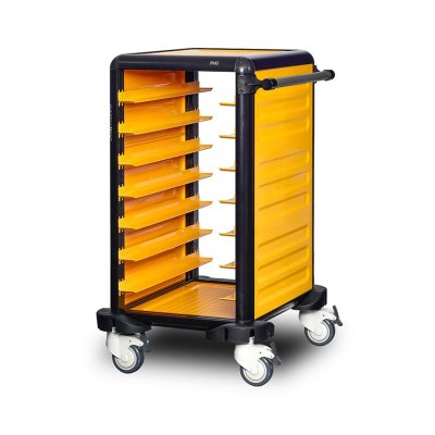 Gastrolley 75 Tekli Servis Tepsi Arabası, 2 Yanı Kapalı, 57x71x99 cm