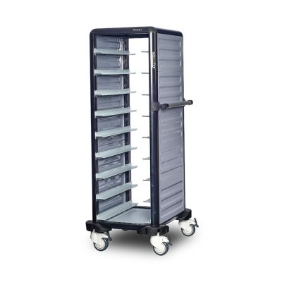 Gastrolley Tekli Termo Tepsi Arabası, 9 Tepsi Kapasiteli, 2 Yanı Kapalı