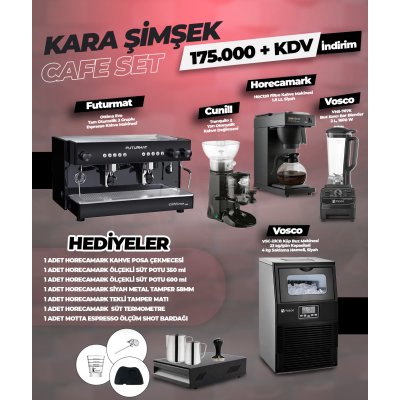 Horecamark Kara Şimşek Cafe Set ( Futurmat )