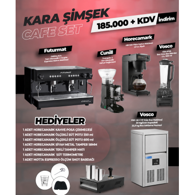Horecamark Kara Şimşek Cafe Set ( Futurmat )