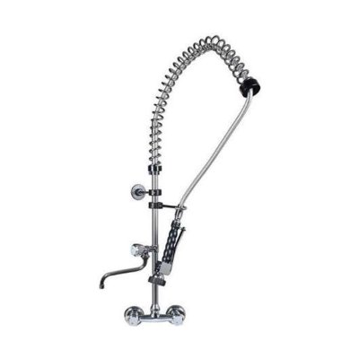 Horecamark Ön Yıkama Duş Spreyi - Duvara Monte Çevirmeli Ara Musluklu Endüstriyel Mutfak Bataryası Kod: 106