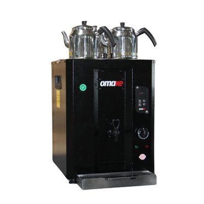 Omake CAY01.E15.0040.Z5F Çay Makinesi 3 Demlikli Elektrikli Dijital 40 Litre Siyah