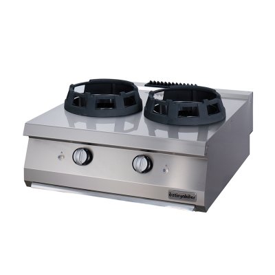 Öztiryakiler  7865.N1.80903.WK Wok Ocak Set Üstü 900 Seri İkili Gazlı 80x90x30-28 Kw