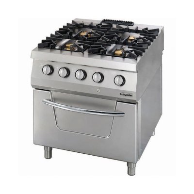 Öztiryakiler  7865.N1.80908.10PE Kuzine Fırınlı 900 Seri Gazlı 4 Gözlü Ocak, Elektrikli 80x90x85 (4X10 Kw+6 Kw=46 Kw)