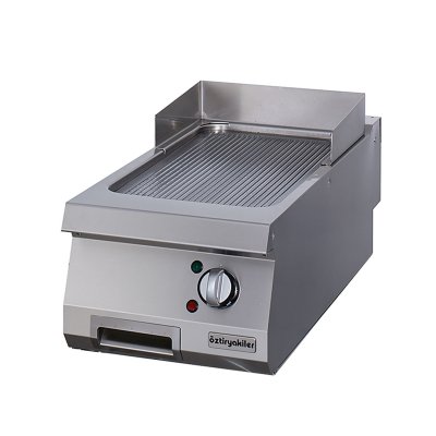 Öztiryakiler 7864.N1.40903.01C Grill Plate Set Üstü 900 Seri Elektrikli Oluklu 40x90x30-Sert Krom Kaplı