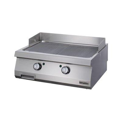 Öztiryakiler 7864.N1.80703.11C Grill Plate Set Üstü 700 Seri Elektrikli Oluklu 80x70x30-Sert Krom Kaplı