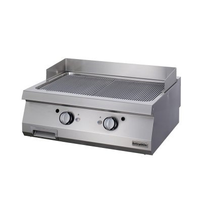 Öztiryakiler 7864.N1.80703.13C Grill Plate Set Üstü 700 Seri Gazlı Oluklu 80x70x30-Sert Krom Kaplı