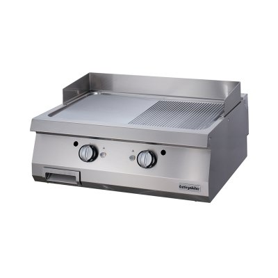 Öztiryakiler 7864.N1.80703.16C Grill Plate Set Üstü 700 Seri Gazlı Yarı Oluklu 80x70x30-Sert Krom Kaplı