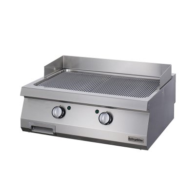 Öztiryakiler 7864.N1.80903.11C Grill Plate Set Üstü 900 Seri Elektrikli Oluklu 80x90x30-Sert Krom Kaplı