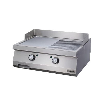 Öztiryakiler 7864.N1.80903.14 Grill Plate Set Üstü 900 Seri Elektrikli Yarı Oluklu 80x90x30