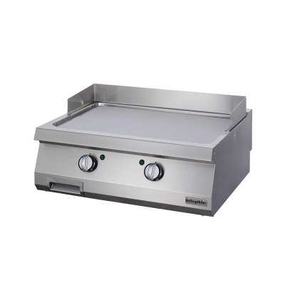 Öztiryakiler 7864.N1.80903.17C Grill Plate Set Üstü 900 Seri Elektrikli Düz 80x90x30-Sert Krom Kaplı