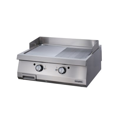 Öztiryakiler 7864.N1.80903.19C Grill Plate Set Üstü 900 Seri Gazlı Yarı Oluklu 80x90x30-Sert Krom Kaplı
