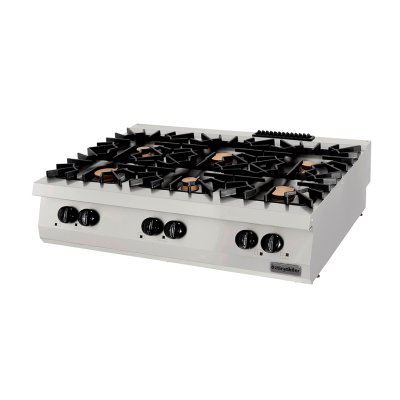 Öztiryakiler 7865.N1.12903.20 Ocak Set Üstü 900 Seri Gazlı Altılı 120x90x30 (3X6+3X10=48 Kw)