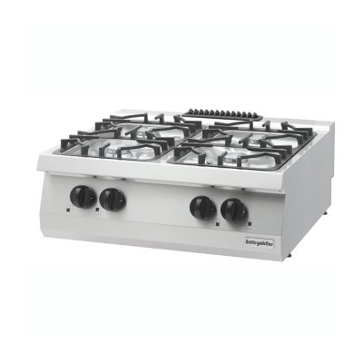 Öztiryakiler 7865.N1.80703.35LP Ocak Set Üstü 700 Seri Gazlı Dörtlü Ocak 80x70x30 (Lp)-2X6Kw+2X7,5Kw
