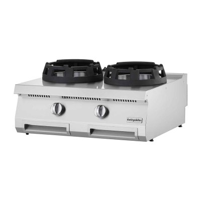 Öztiryakiler 7865.N1.80703.WK Wok Ocak Set Üstü 700 Seri İkili Gazlı 80x70x30-28 Kw