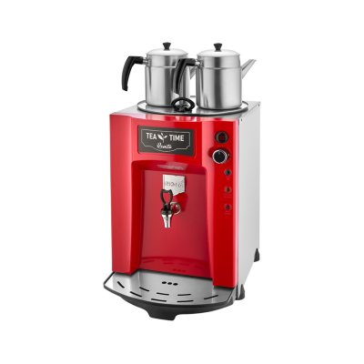 Remta DE11SP Premium Jumbo Şamandıralı Çay Makinesi, 2 Demlikli, 23 L, Kırmızı