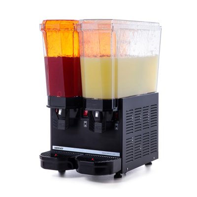 Samixir 40.SSB Klasik Twin Soğuk İçecek Dispenseri, 20+20 L, Fıskiyeli, Siyah